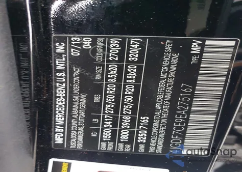 2014 Mercedes-Benz Gl 450 4Matic z USA, uszkodzony, nr VIN 4JGDF7CE9EA275167